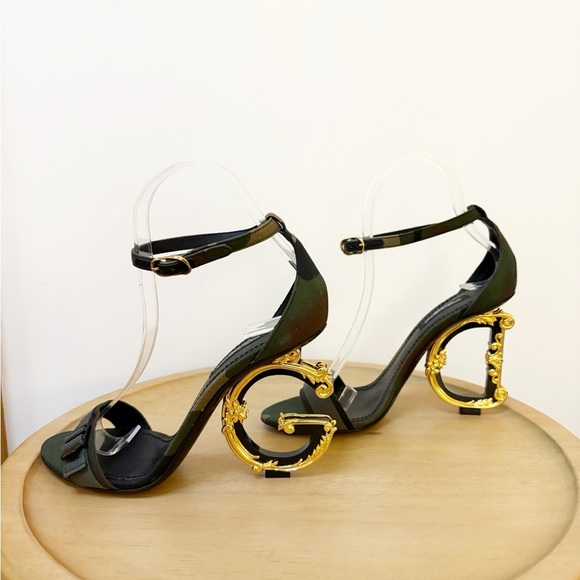 DOLCE & GABBANA Camouflage Keira 105 Baroque Heels - Picture 9 of 13